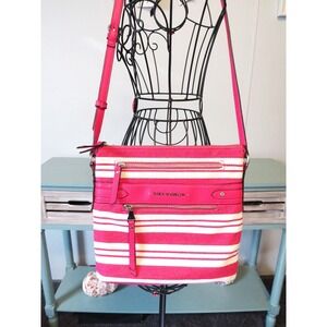 Dana Buchman‎ Canvas Shoulder Purse Multi Pockets Crossbody Bag Multi Pockets